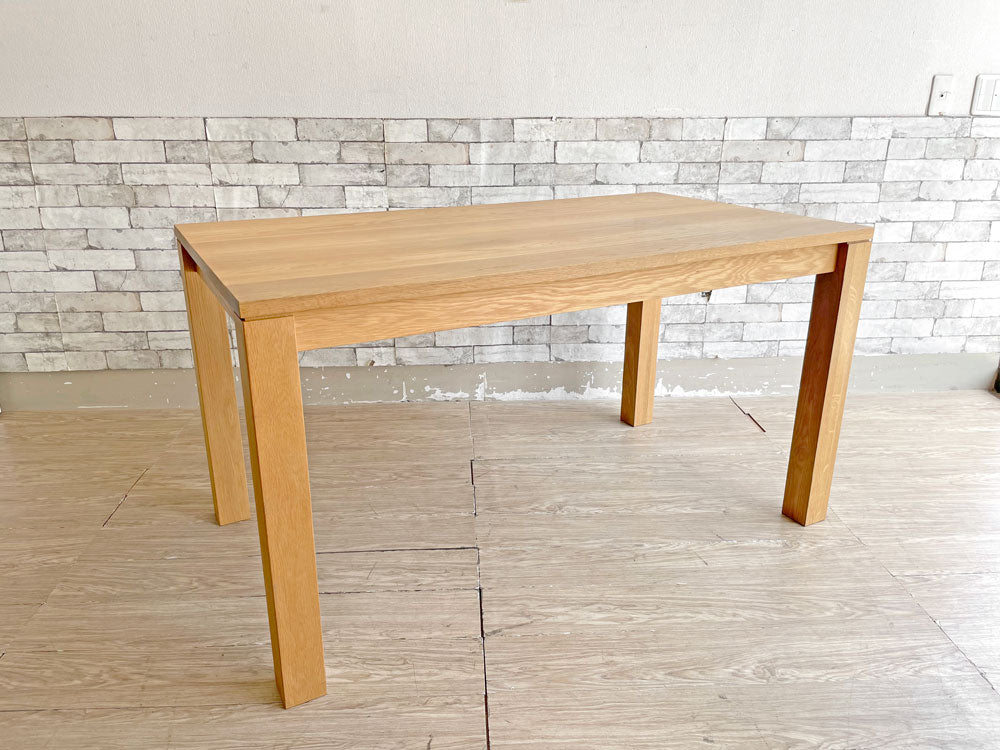 カーフ Karf トランク Trunk ダイニングテーブル ホワイトオーク無垢材 W135cm オイル仕上げ 定価約12万円 中古品 買い取りしました。