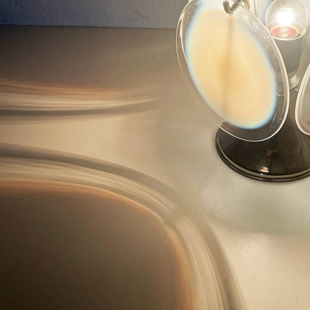 ヴィストージ VISTOSI ディスク Disc ビンテージ テーブルランプ 乳白ガラス4枚 Gino Vistosi イタリア ムラーノ　～ロイヤルでエレガントな、イタリアンデザイン。～