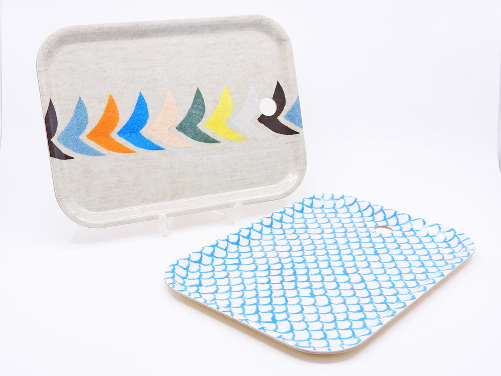 ミナペルホネン mina perhonen マーメイド mermaid ＆ バード bird トレイ 小 白樺材 プライウッド 完売品 皆川明  中古品 買い取りしました。