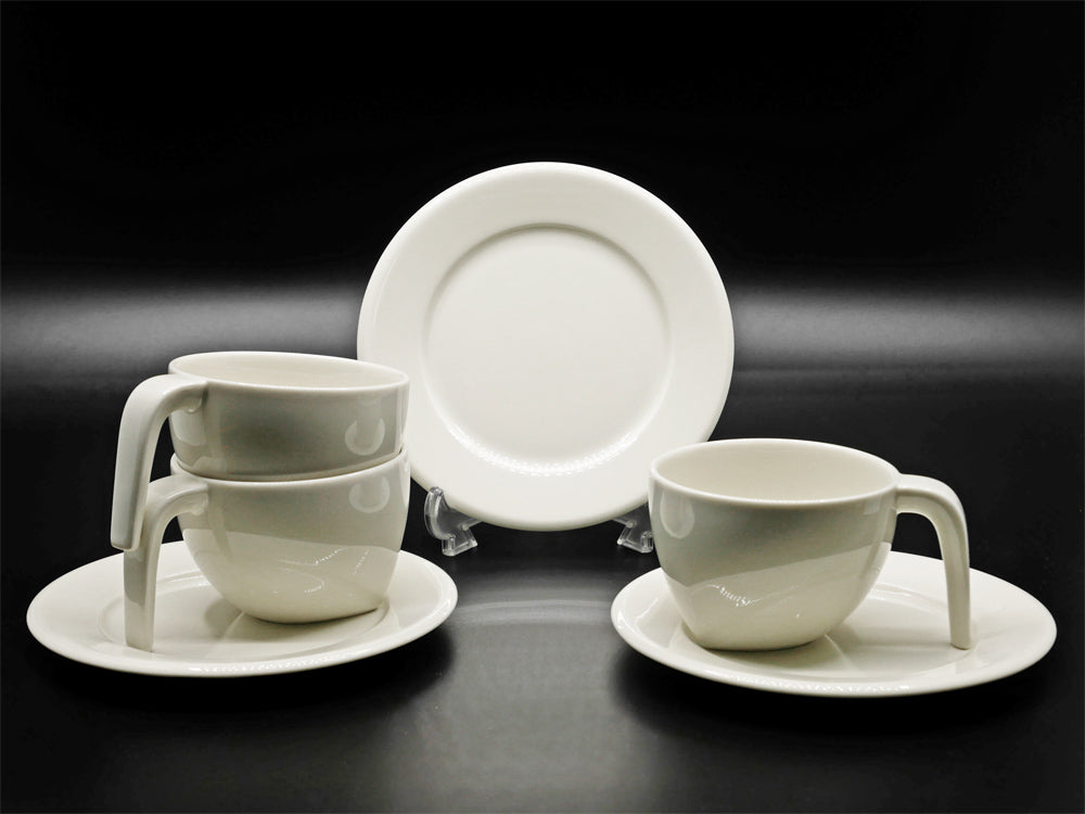 イッタラ iittala エゴ Ego コーヒーカップ&ソーサー C/S ホワイト ステファン・リンドフォース Stefan Lindfors フィンランド 北欧食器 廃番 3客 中古品 買い取りしました。