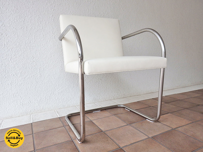 ノル スタジオ Knoll Studio USA ミース・ファン・デル・ローエ コレクション ブルノチェア チューブラー Brno armchair, tubular バウハウス Mies van der Rohe 名作チェア カンチレバー 本革シート 買い取りしました！ 用賀店 出張買取もお任せ下さい。