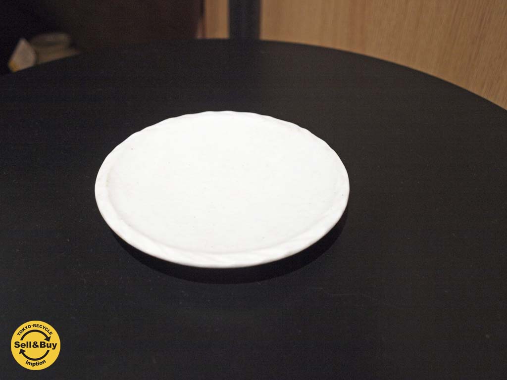 桑原典子 ミニプレート 陶器 作家 食器 ホワイト 中古品 買い取りしました。