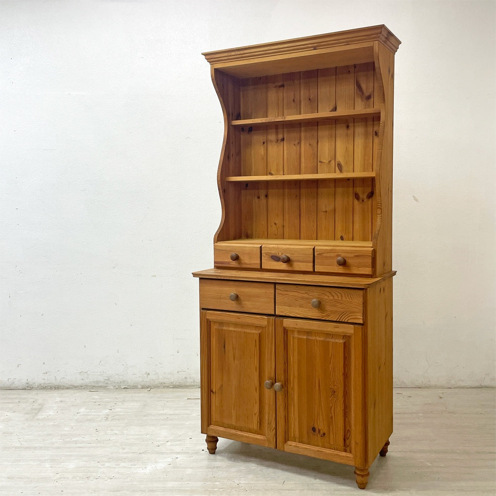 【祖師ヶ谷大蔵店】ペニーワイズ THE PENNY WISE カップボード 食器棚 上段 オープン パイン材 w90 英国家具 UKカントリー 買取させていただきました。