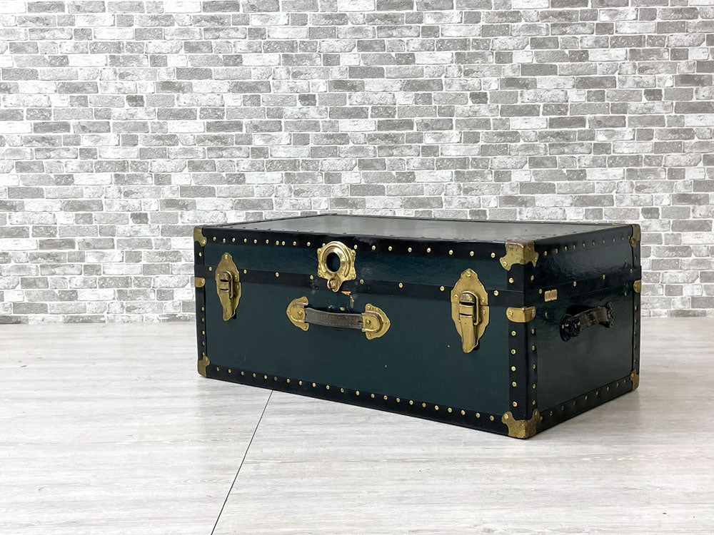 ビンテージ Vintage トランクケース スーツケース ローテーブル コーヒーテーブル グリーン 収納 ディスプレイ 店舗什器 中古品 買い取りしました。
