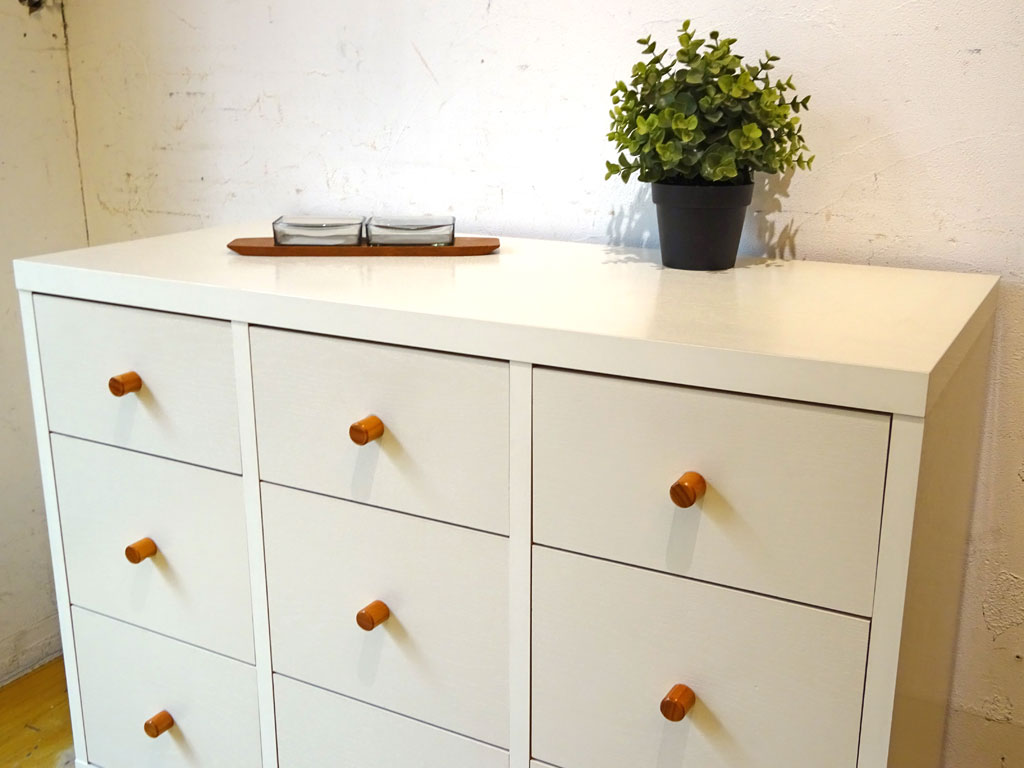 モモナチュラル Momo natural ラブチェスト LOVE CHEST 9ドロワー 3段 抽斗9杯 ホワイト 下北沢店 中古品 買い取りしました。