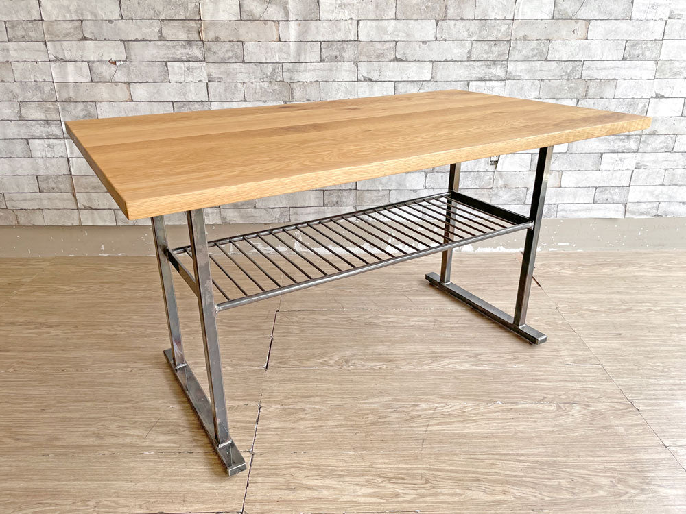 ビメイクス BIMAKES ファウラーミドルテーブル FOWLER MIDDLE TABLE ダイニングテーブル ワークテーブル オーク無垢材天板 インダストリアル 廃番モデル 中古品 買い取りしました。