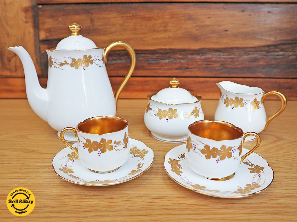 大倉陶園 OKURA ティーセット コーヒーカップ C＆S クリーマー シュガーポット ポット 5点セット  買い取りしました。