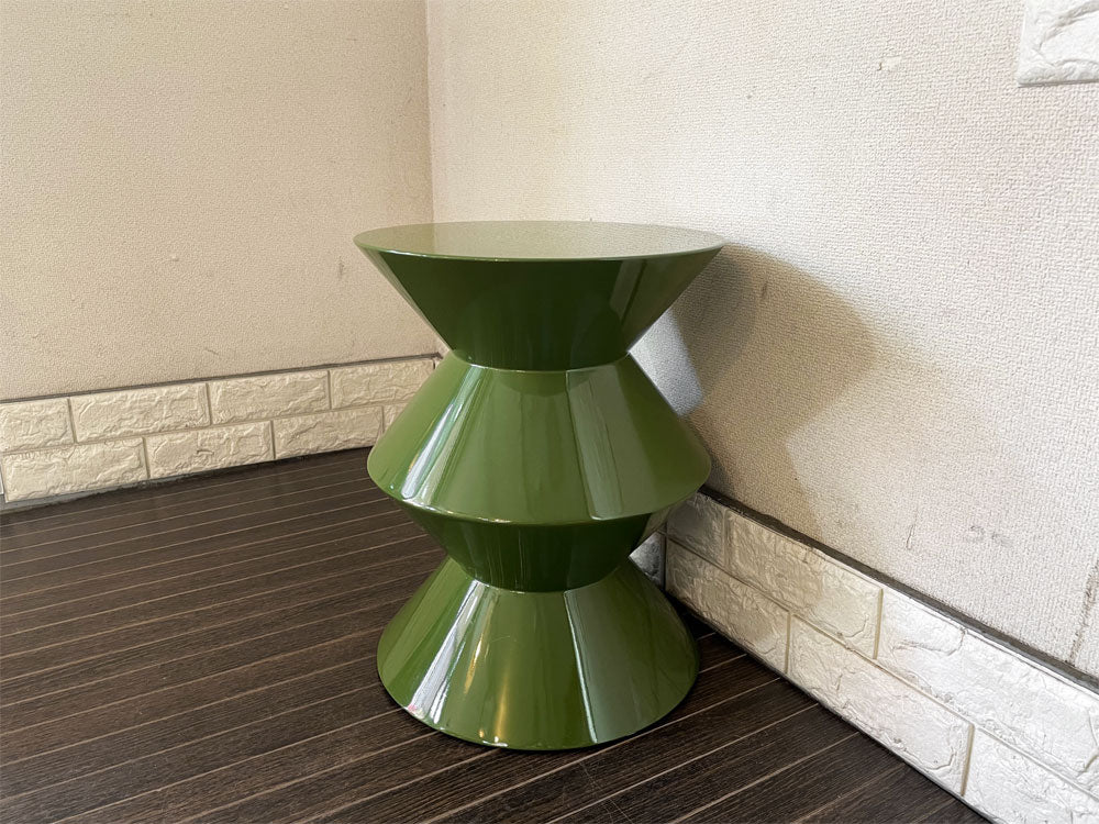 ミノッティ Minotti シーザー CESAR モードエー MOD A サイドテーブル スツール グリーン ロドルフォ・ドルドーニ イタリアモダン 参考定価￥128,520-  中古品  買い取りしました。