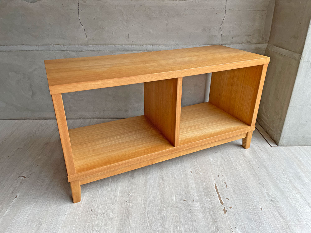 無印良品 MUJI タモ材 オープンシェルフ 2列1段 木製ラック W100cm ナチュラル シンプルデザイン 廃番 中古品 買い取りしました。