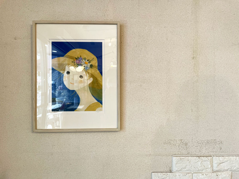 前田麻里 Mari Maeda 潮騒の詩 リトグラフ 版画 ジクレ 41×52cm サイン入り 7/250 額装品 中古品  買い取りしました。