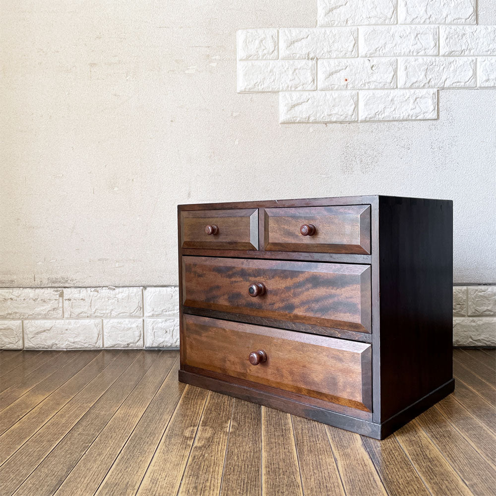 【経堂店】松本民芸家具 凸面小抽斗 小引き出し 3段4杯 W45.5cm ミズメザクラ 民藝 和モダン 参考価格￥82,500- 買取させていただきました。