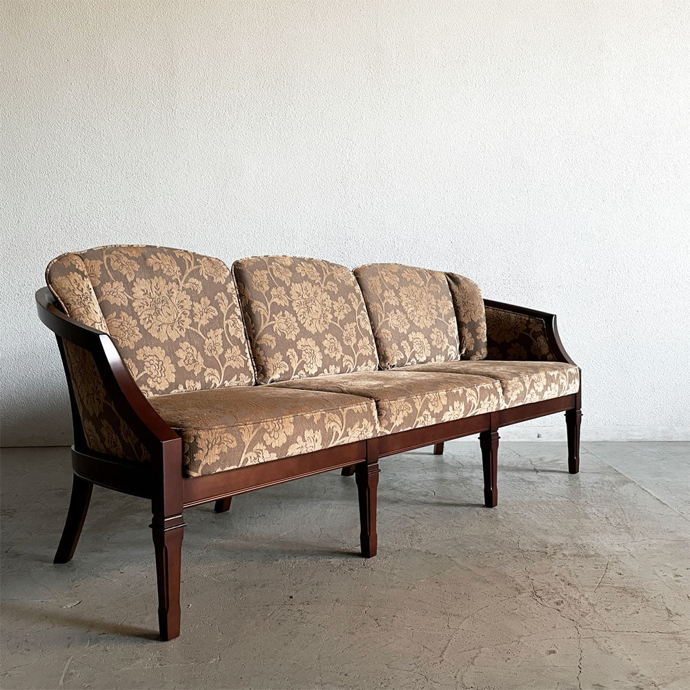 【登戸BASE店】マルニ木工 maruni 地中海シリーズ ニースⅡ 3シーターソファ 3人掛け ファブリックシート ブラウン系 W180cm ヨーロピアンクラシカル 定価￥291,000- 買取させていただきました。