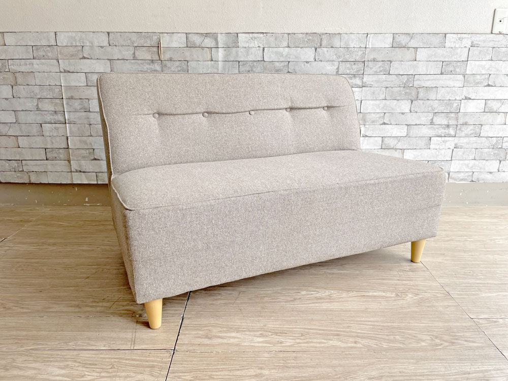 モモナチュラル MOMO Natural メディ MEDI ソファ 2人掛け W120cm グレー系ファブリック 廃番 中古品 買い取りしました。