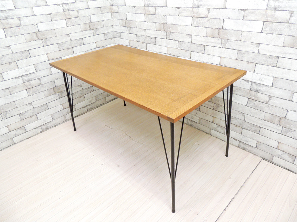 インダストリアルデザイン Industrial Design ダイニングテーブル ワーキングテーブル オーク材 アイアン リメイク 中古品 買い取りしました。