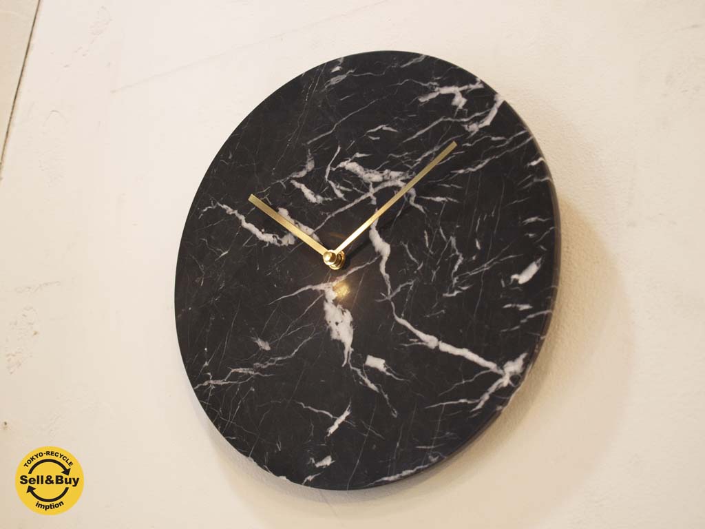 メニュー MENU 大理石壁掛け時計 MARBLE WALL CLOCK ノーム・アーキテクツ Norm Architects デンマーク 中古品 買い取りしました。下北沢店 出張買取もお任せ下さい。