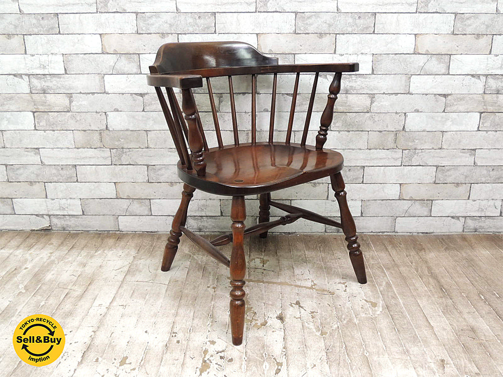 松本民芸家具 #91型 キャプテンチェア 水目桜 ミズメザクラ ウインザーチェア スポークチェア アームチェア 英国伝統 2脚 池田三四郎 柳宗悦 バーナードリーチ 芹沢銈介 買い取りしました。用賀店 出張買取もお任せ下さい。