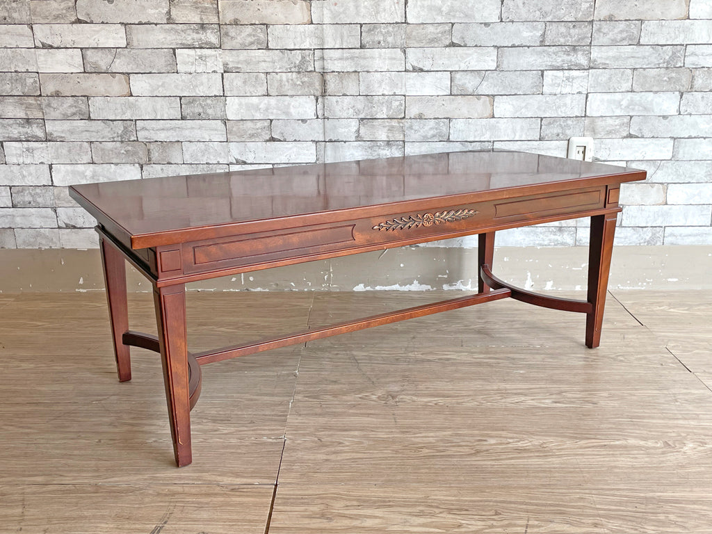 クラシカルデザイン Classical マホガニー材 ローテーブル センターテーブル W120 中古品  買い取りしました。