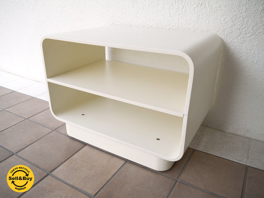 モダニカ MODERNICA セルシステム Cell System サイドテーブル AVラック シェルフ TVボード 上段用ユニット 棚板 & 別売り専用ベース付き ホワイトラッカー メトロクス METROCS 取扱い 参考価格￥55,080- 買い取りしました！ 用賀店 出張買取もお任せ下さい。