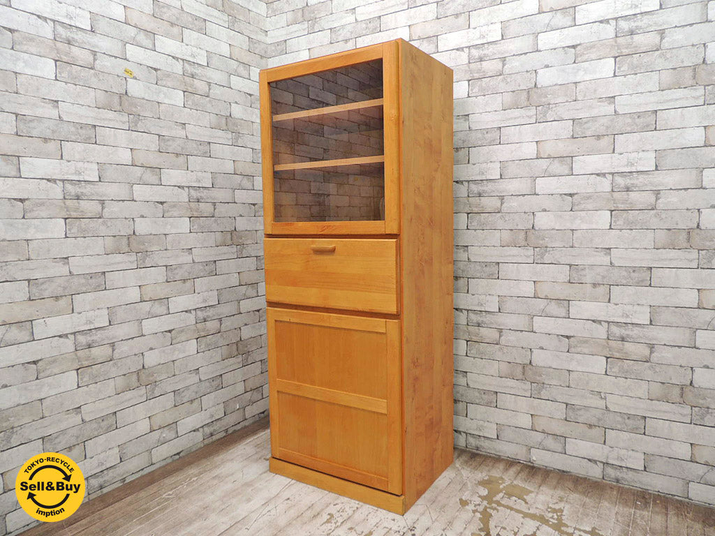 モモナチュラル Momo natural ビボ VIBO 60 カップボード アルダー材  中古品 買い取りしました。祖師谷大蔵店 出張買取もお任せ下さい。