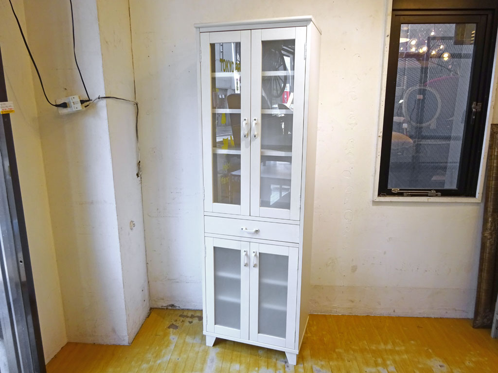 モモナチュラル Momo Natural ランド LAND カップボード 食器棚 パイン材 ホワイト 下北沢店 中古品 買い取りしました。