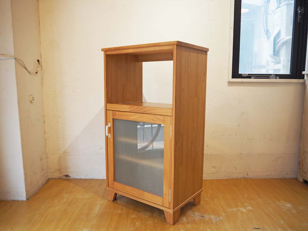 モモナチュラル Momo natural ランド LAND パイン材 レンジ台 食器棚 カントリースタイル 中古品 買い取りしました。