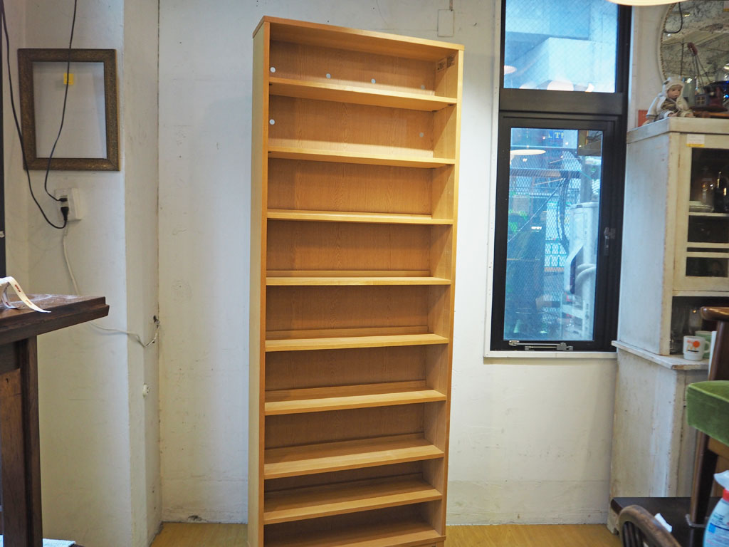 無印良品 MUJI タモ材 組み合わせて使える木製収納 高さ212cm 本棚 ブックシェルフ 中古品 買い取りしました。