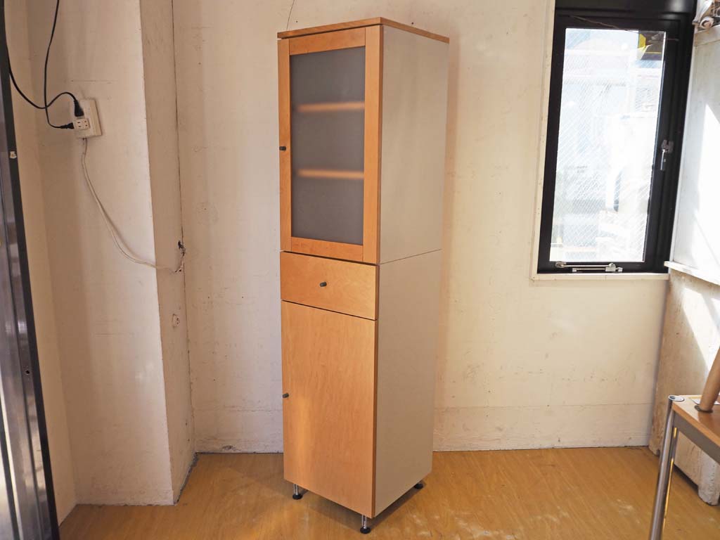無印良品 MUJI メープル材 食器棚 カップボード ガラス アジャスター付 H175cm 中古品 買い取りしました。