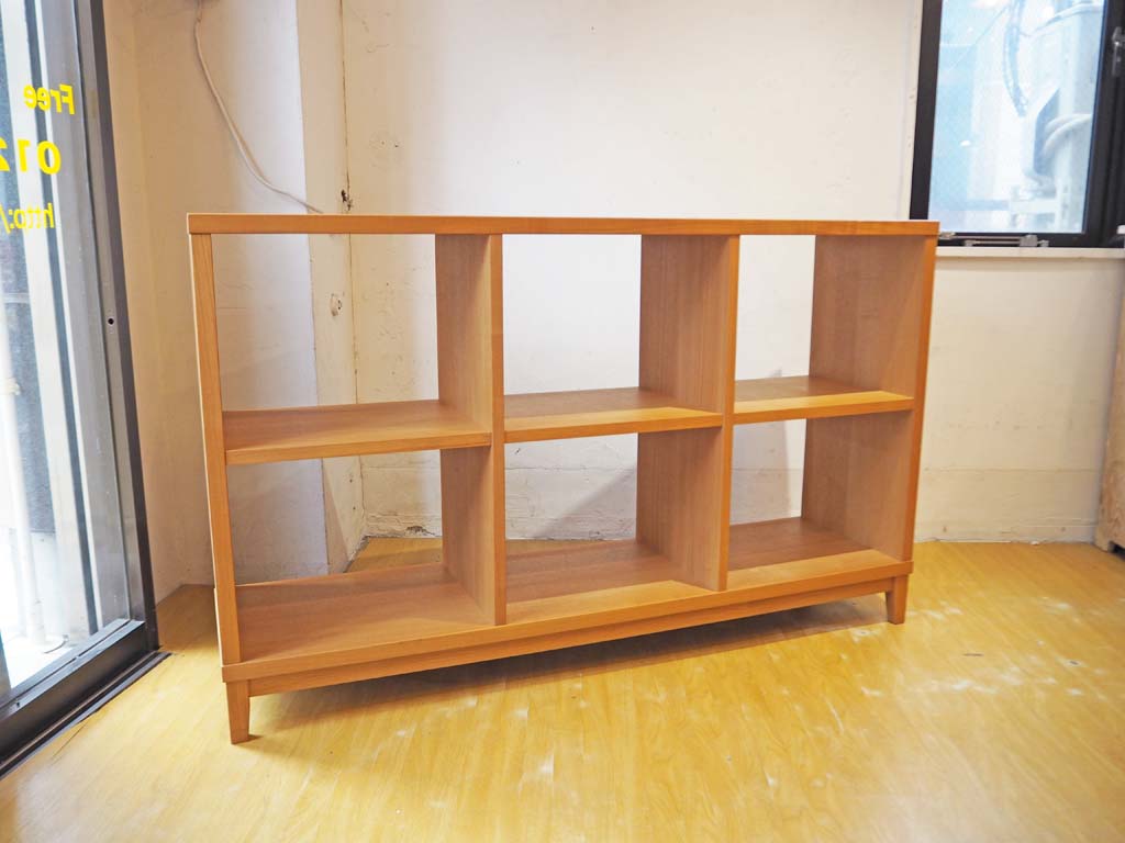 無印良品 MUJI 2段3列 タモ材 オープンシェルフ 木製ラック 飾り棚 ナチュラル シンプルデザイン 中古品 買い取りしました。