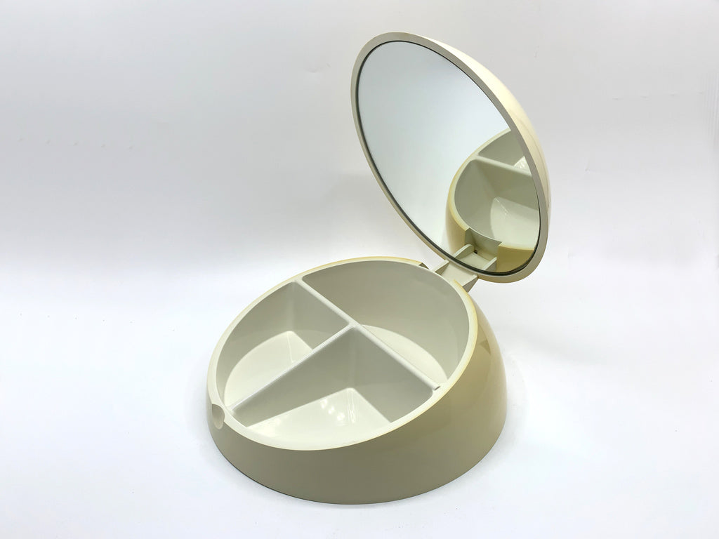 ゲディ gedy ROBERTA Collection メイクアップボックス ホワイト 蓮池槇郎 スペースエイジ 70sビンテージ イタリア 中古品  買い取りしました。