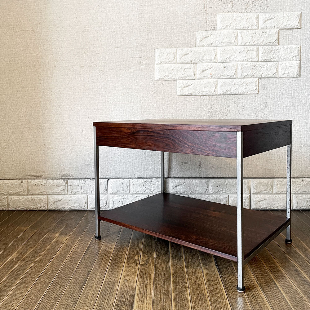 【経堂店】ハーマンミラー Herman Miller エンドテーブル サイドテーブル ローズウッド×スチール脚 W61cm ジョージ・ネルソン USビンテージ ミッドセンチュリー 買取させていただきました。