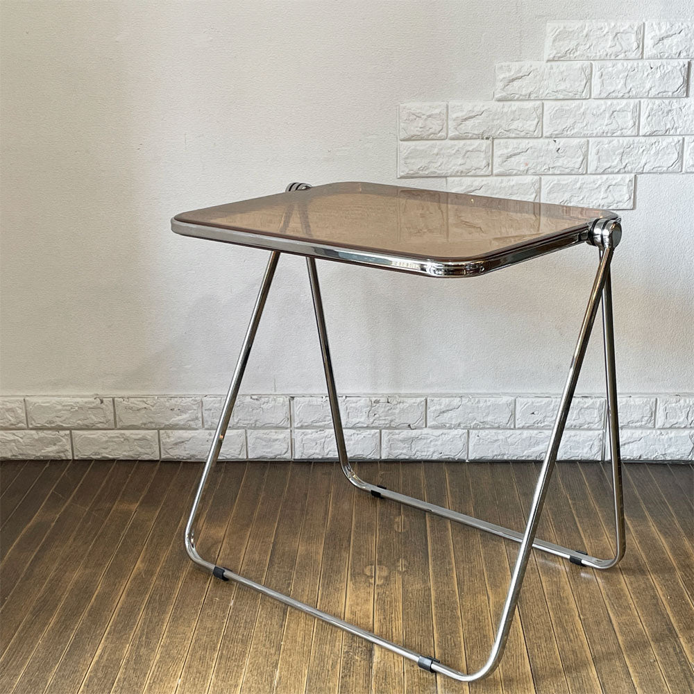 【経堂店】モダンデザイン modern design フォールディングテーブル サイドテーブル アクリル クリアブラウン W70 買取させていただきました。