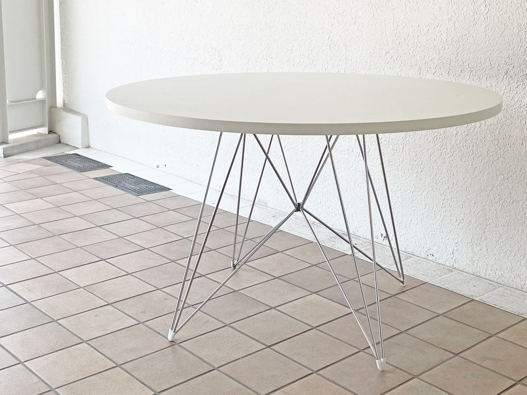 マジス MAGIS XZ3 ラウンドテーブル ホワイト クローム ワイヤーレッグ Φ120cm ポリメリックコート イタリアモダン 中古品 買い取りしました。