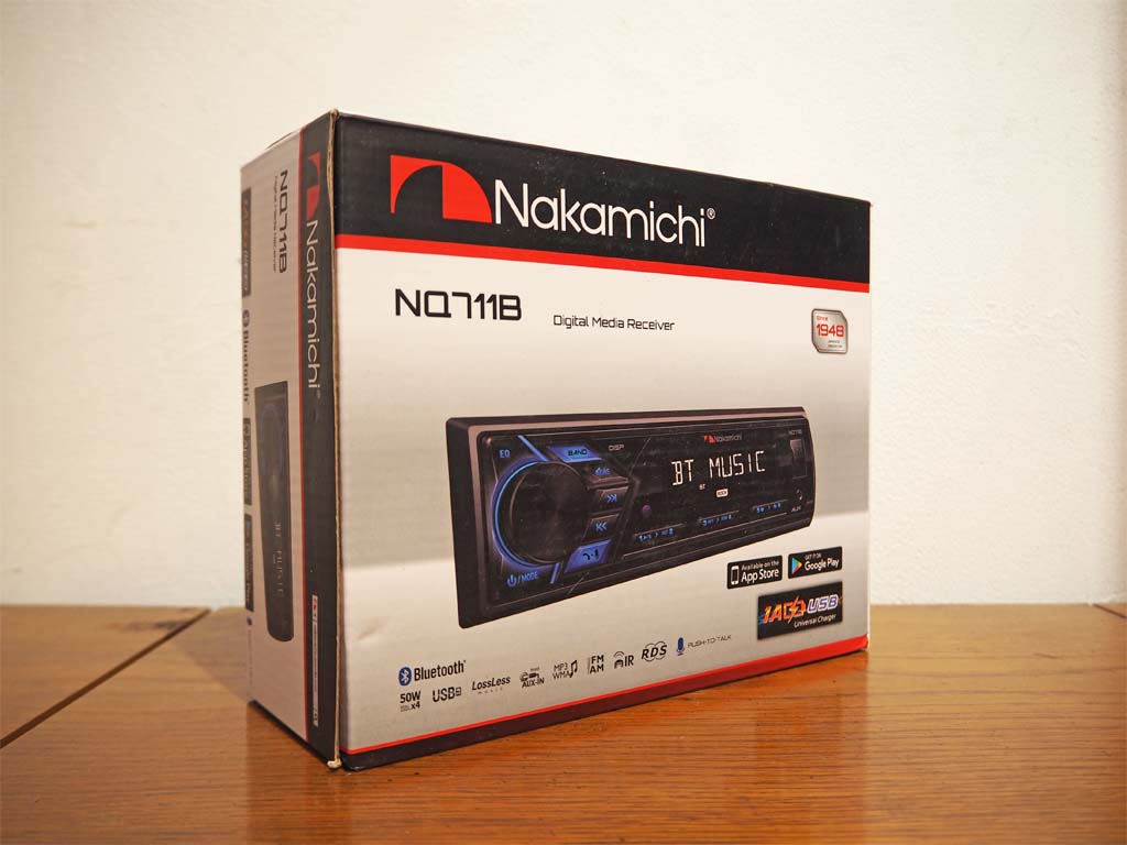 ナカミチNakamichi NQ711B カーオーディオ リモコン付 Bluetooth内蔵 USB MP3 AUX-IN 1DINデッキ デジタルオーディオレシーバー 美品 中古品 買い取りしました。