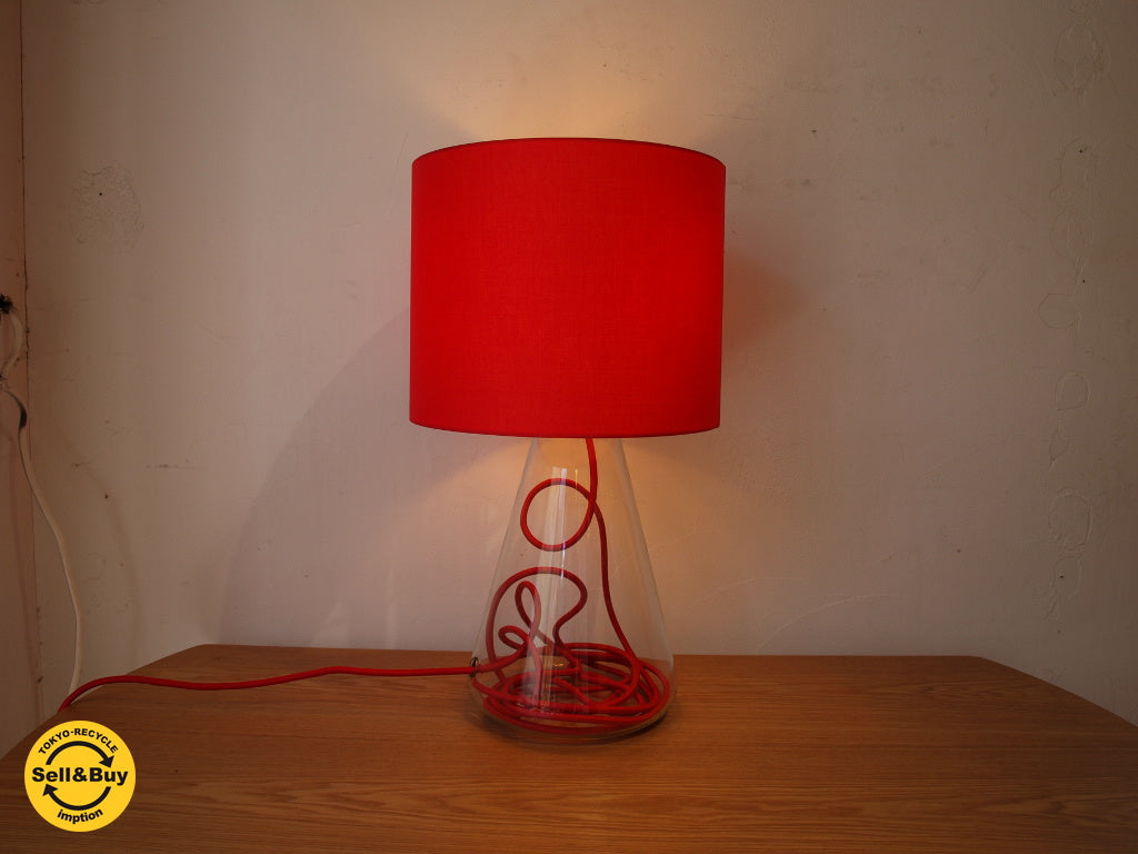 ニコロ・タリアーニ  Nicolò Taliani LAMP No.1 /5L レッド テーブルランプ モダンデザイン シボネ取扱 CIBONE ★中古品 買い取りしました。下北沢店 出張買取もお任せ下さい。