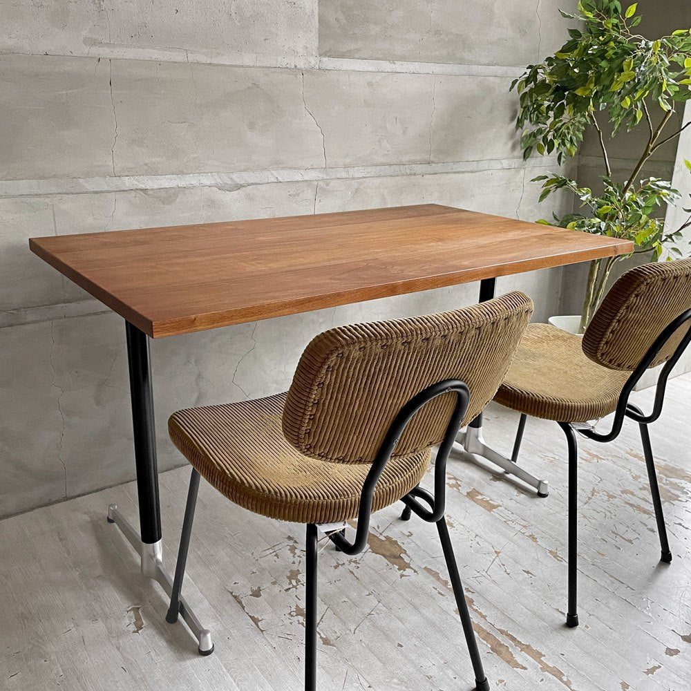 グリニッチ greeniche カフェテーブル Cafe Table ダイニングテーブル W120×D70×H70cm ウォールナット無垢材×スチールレッグ ～シンプル×高品質は最高！おうちカフェを叶えるテーブル～