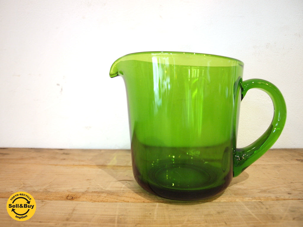 ヌータヤルヴィ Nuutajarvi カイフランク Kaj Franck #5601 ピッチャー グリーン 中古品 買い取りしました。