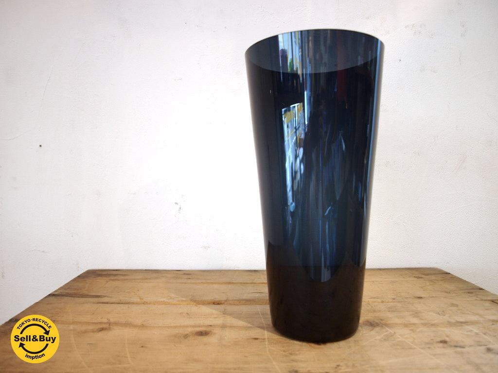 ヌータヤルヴィ Nuutajarvi カイ・フランク Kaj Franck ビンテージ ＃3400 XLサイズ フラワーベース ネイビー 中古品 買い取りしました。