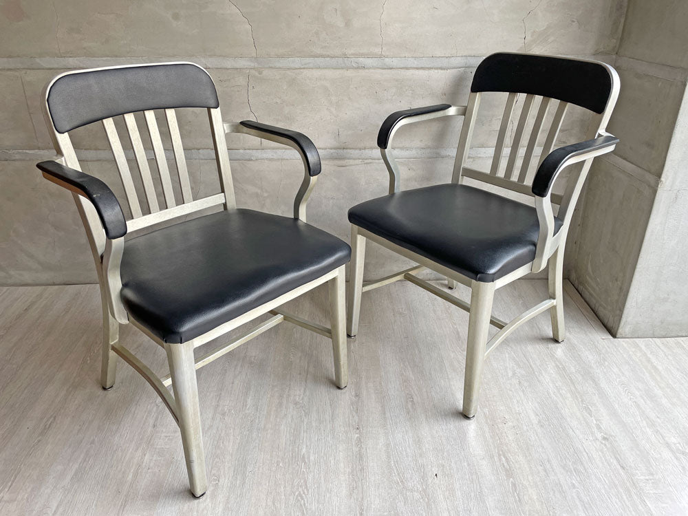エメコ EMECO ネイビー アームチェア NAVY ARMCHAIR パット付き ビンテージ 軍配給品 サープラス 軍モノ ビンテージ 70s A ＆ B 計2点 中古品 買い取りしました。