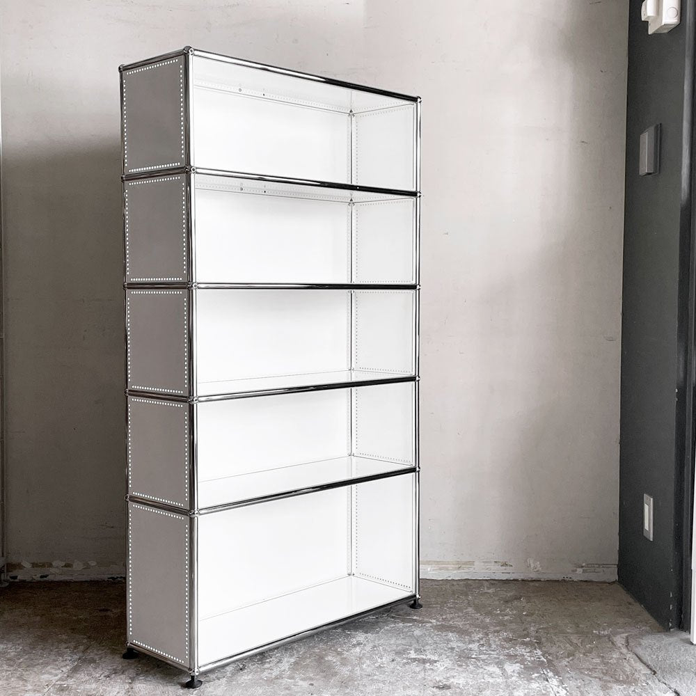 【自由が丘店】ユーエスエムハラー USMハラー USM Haller モジュラーファニチャー キャビネット シェルフ 1列5段 オープン ホワイト H139cm モダンデザイン スイス 買取させていただきました。