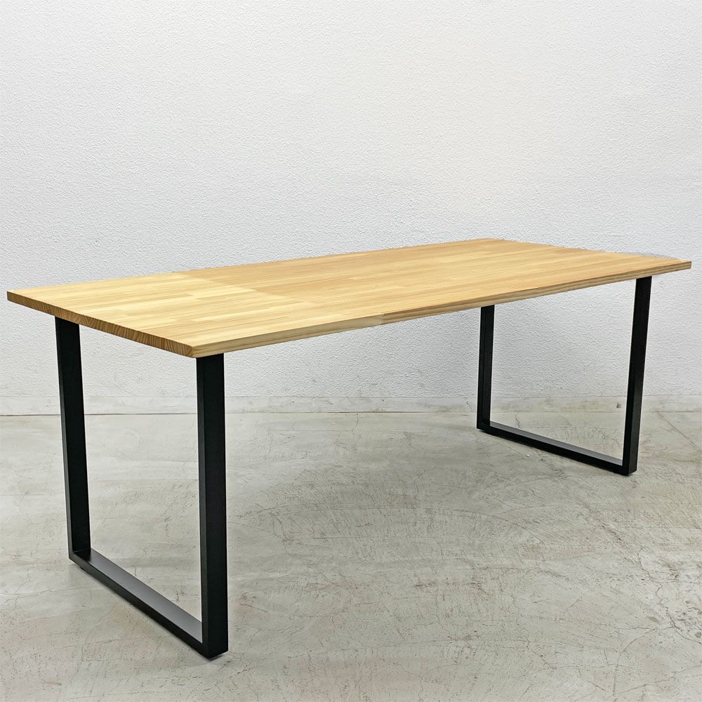 【登戸BASE EC店】かなでもの KANADEMONO ザ・テーブル THE TABLE デスク パイン無垢材 W180cm スチール スクエアレッグ 買取させていただきました。