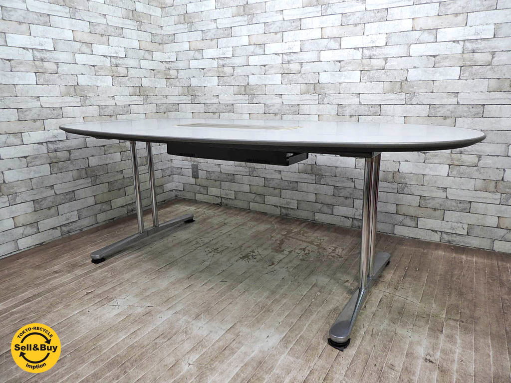 オカムラ okamura インターレイス INTER LACE 会議テーブル ミーティングテーブル 楕円 中古品 買い取りしました。祖師ヶ谷大蔵店 出張買取もお任せ下さい。
