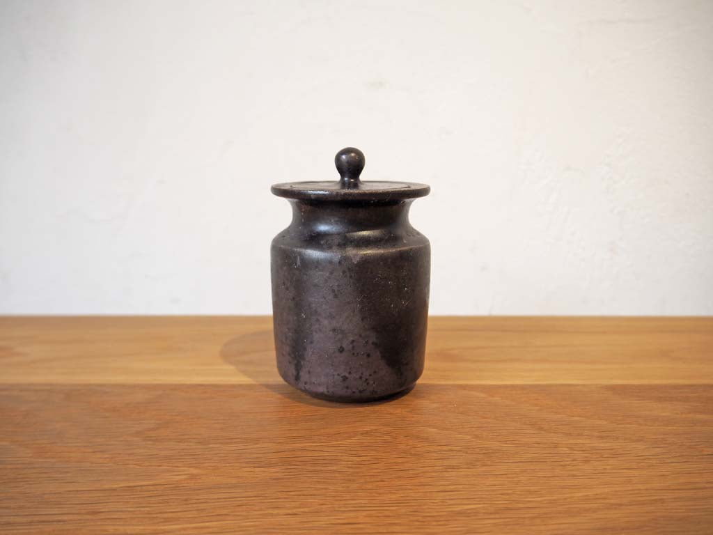 大沼道行 蓋付き ポット 卓上 小物入れ 陶器 現代作家 中古品 買い取りしました。