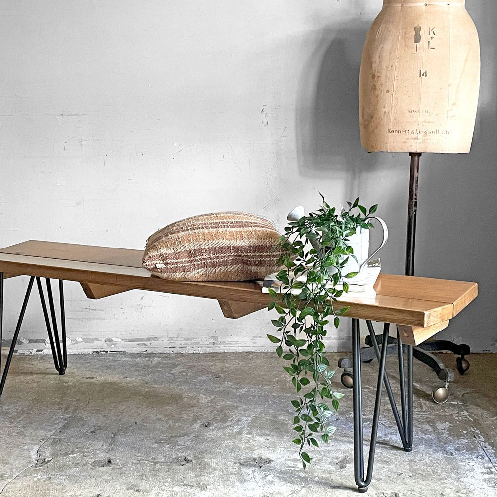【自由が丘店】アクメファニチャー ACME Furniture ボゥディー BODIE ベンチ W150cm オーク材 アイアン インダストリアル 廃番 買取させていただきました。