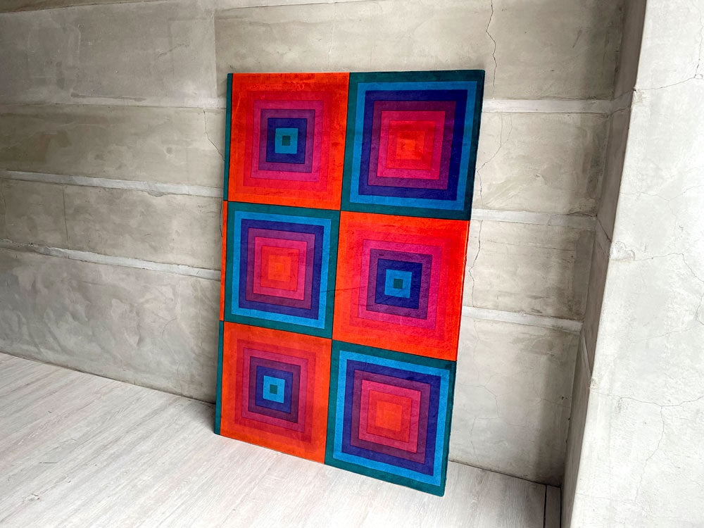 ヴェルナー・パントン Verner Panton ミラ エックス MIRA-X スクエア SQUARE ビンテージ ファブリックパネル モケット マルチカラー 中古品 買い取りしました。