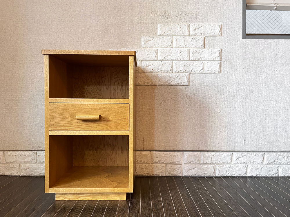 パシフィックファニチャーサービス PACIFIC FURNITURE SERVICE デペンデントハウス ナイトテーブル DH NIGHT TABLE キャビネット オーク材 定価￥66,000- 中古品  買い取りしました。