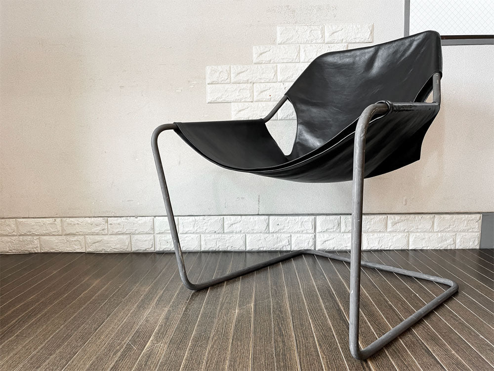 オブジェクト OBJEKTO パウリスターノ アームチェア PAULISTANO ARM CHAIR ブラックレザー パウロ・メンデス・ダ・ロシャ コンランショップ取扱 MoMA  中古品  買い取りしました。