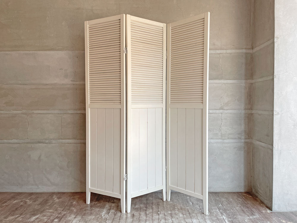 ビーカンパニー B-COMPANY 3連 パーテーション 衝立 間仕切り ホワイトペイント カントリースタイル 中古品 買い取りしました。