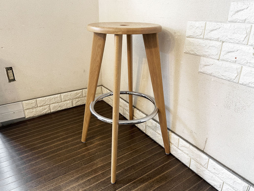 ヴィトラ vitra タブレオウ TABOURET HAUT カウンタースツール ハイスツール ナチュラルオーク H78cm ジャン・プルーヴェ Jean Prouve 定価￥105,600-  中古品  買い取りしました。