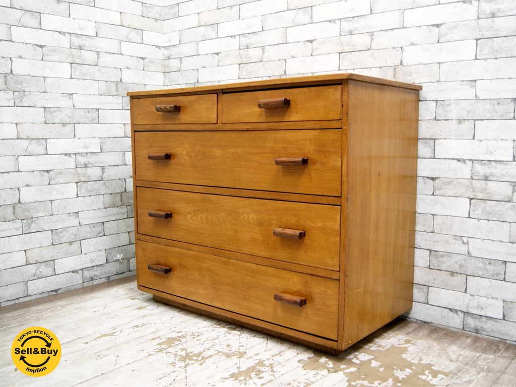 USビンテージ 木製 チェスト 4段5杯  中古品 買い取りしました。