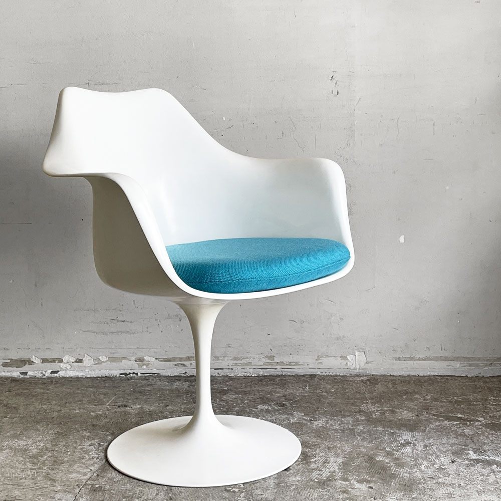【自由が丘店】ノル ノール Knoll サーリネンコレクション チューリップチェア アームチェア ダイニングチェア ホワイト 座面クッション交換済み エーロ・サーリネン ビンテージ 参考定価￥520,300- 買取させていただきました。